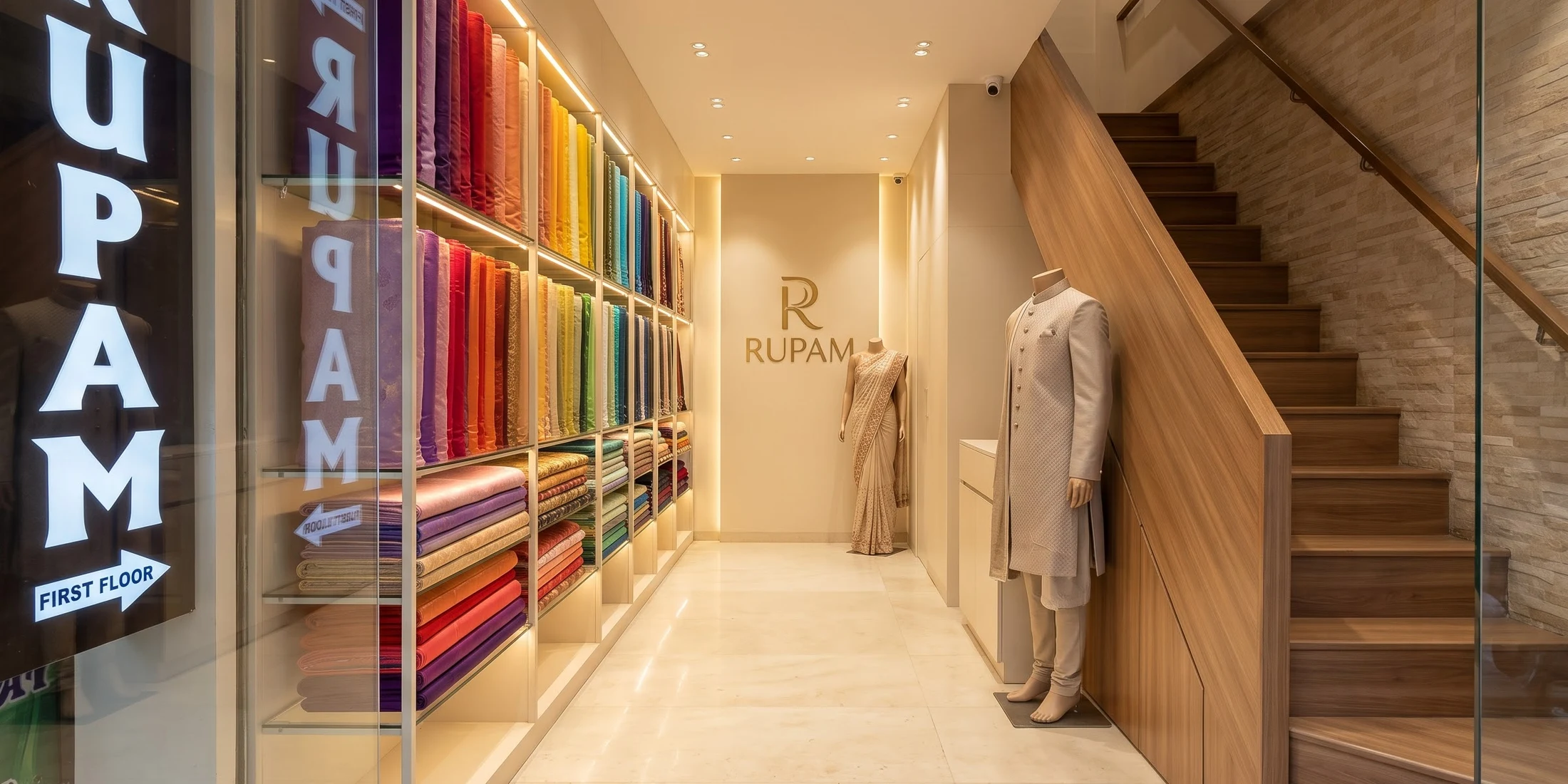 Opulent Banarasi Silk and Bridal Running Fabrics - Inside Rupam Sarees